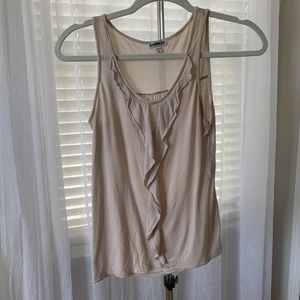 Express cream ruffled top x small